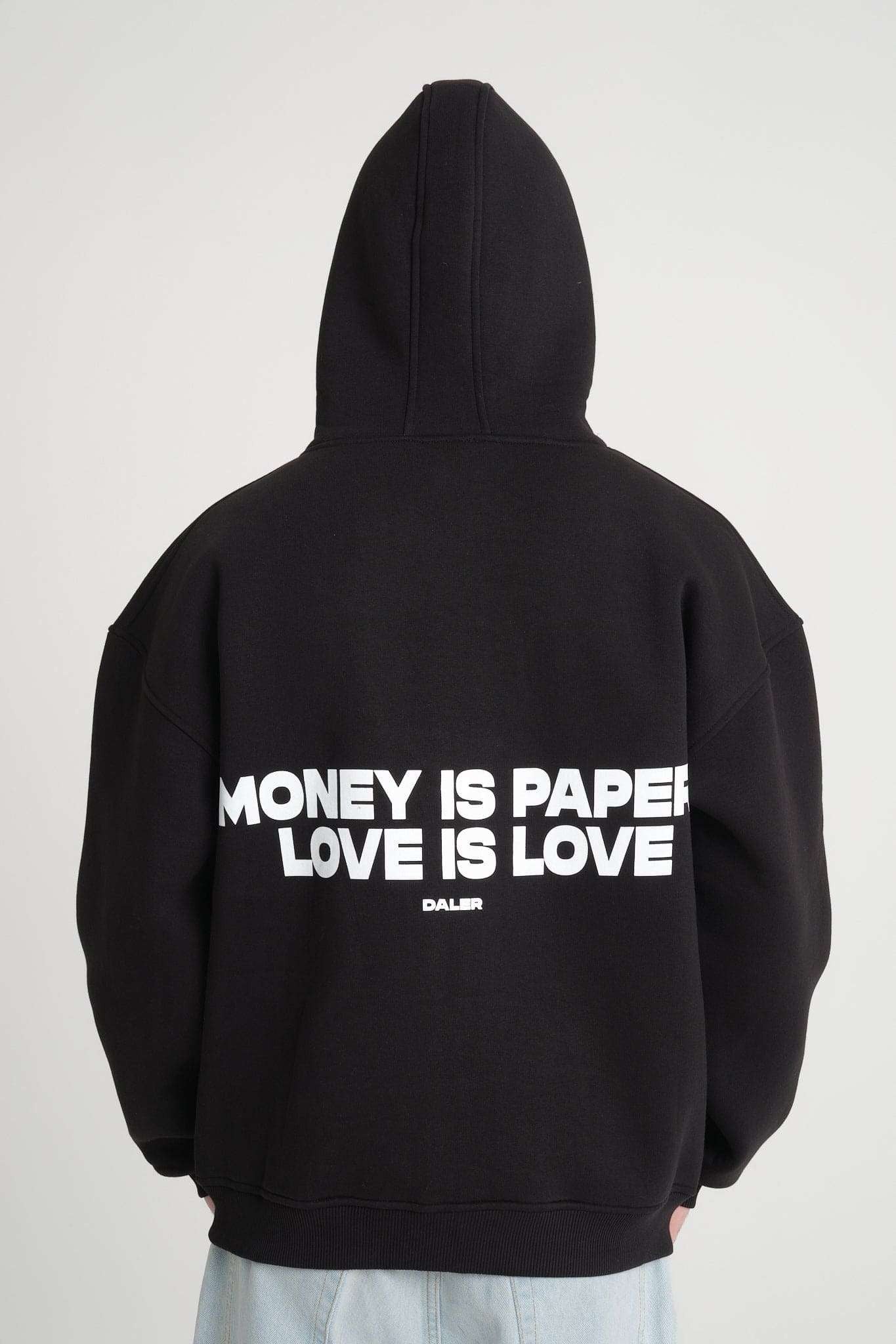 Heavyweight Zipper Hoodie - Money is Paper, Love is Love