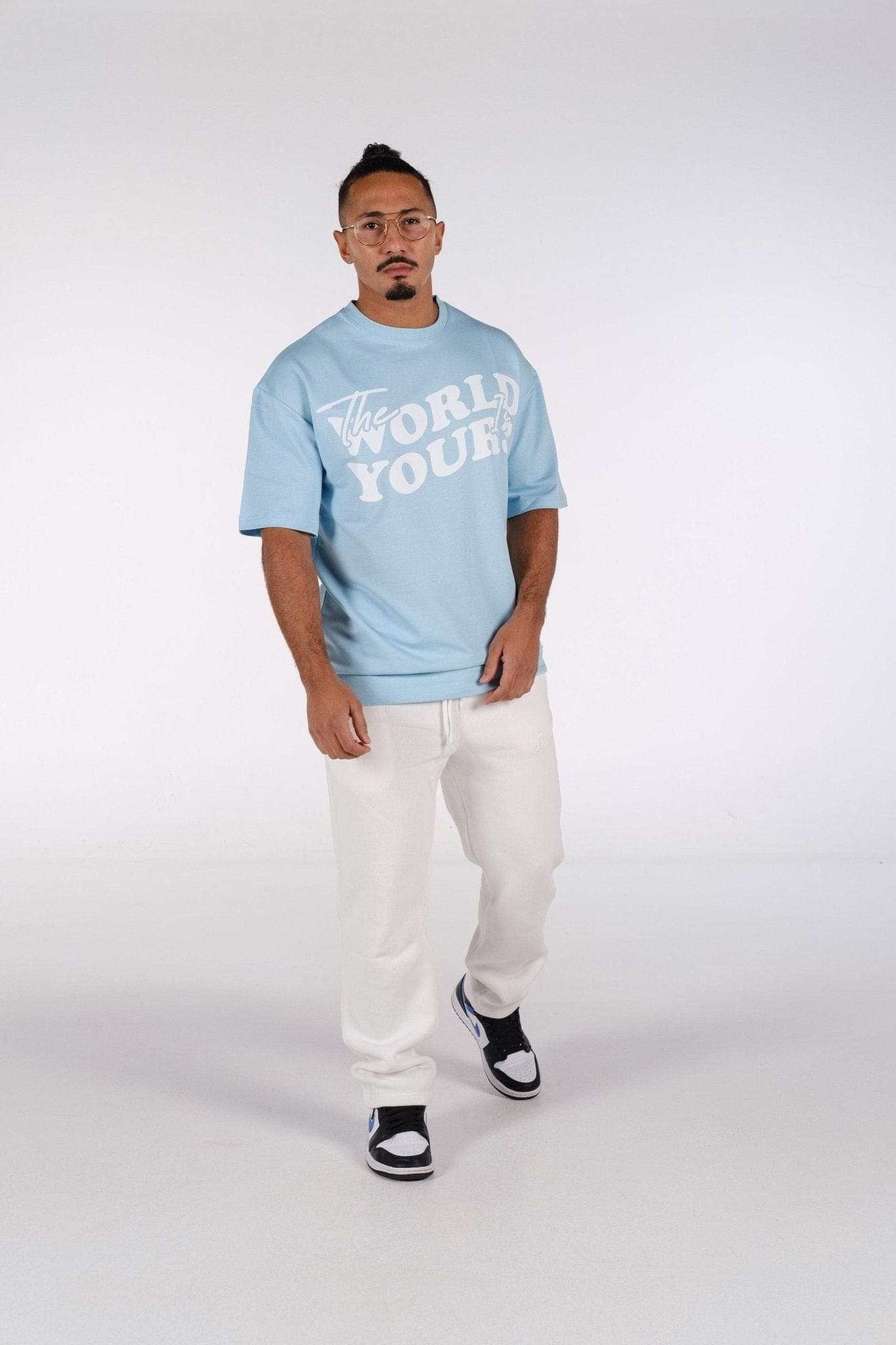 T-Shirt The World Is Yours - Baby Blue