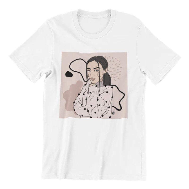 Unisex Organic Cotton T-shirt with Illustration - Abstract