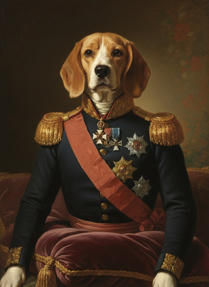 Beagle pintado como general