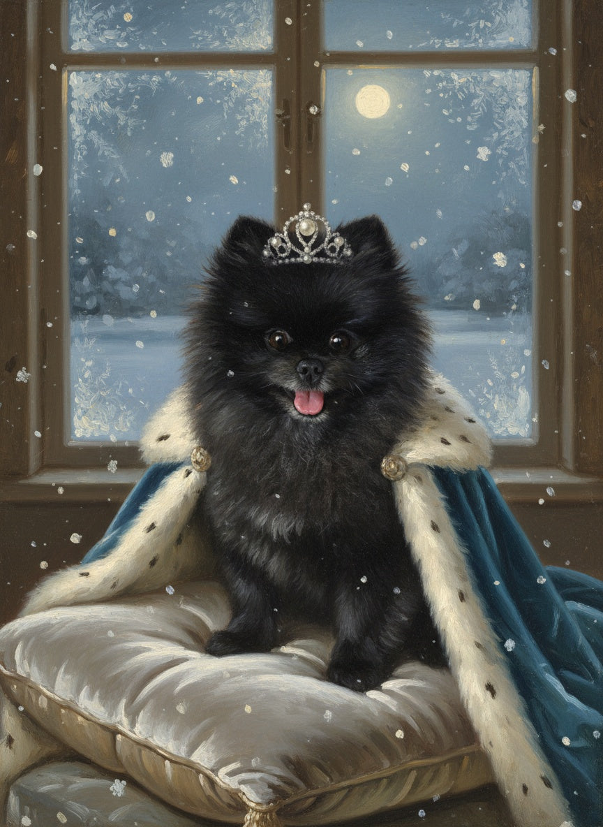 Retrato personalizado de mascota – La Reina del Invierno